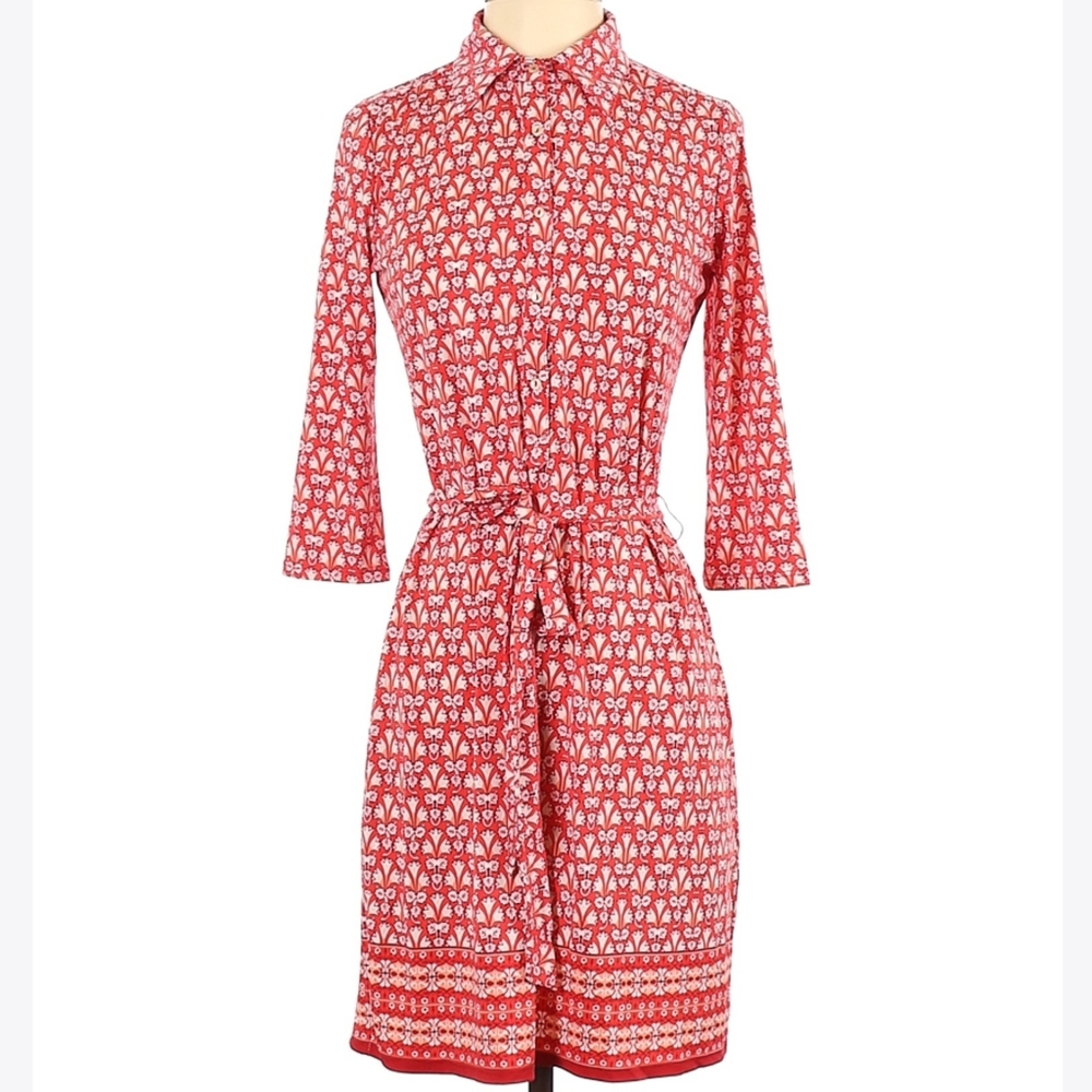 Max Studio Floral Belted Shirtdress